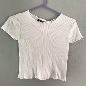 BRANDY MELVILLE WHITE RIBBED TOP